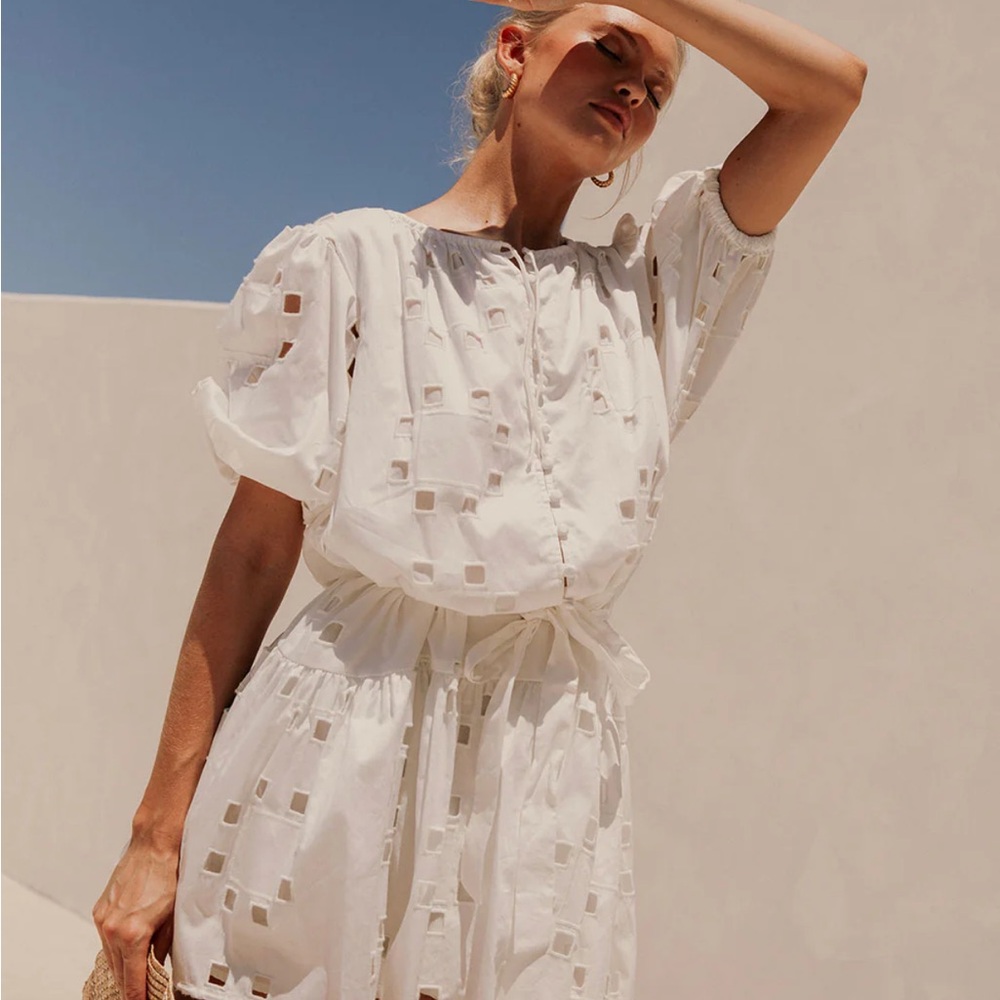 Sabo Skirt White Mini Dress